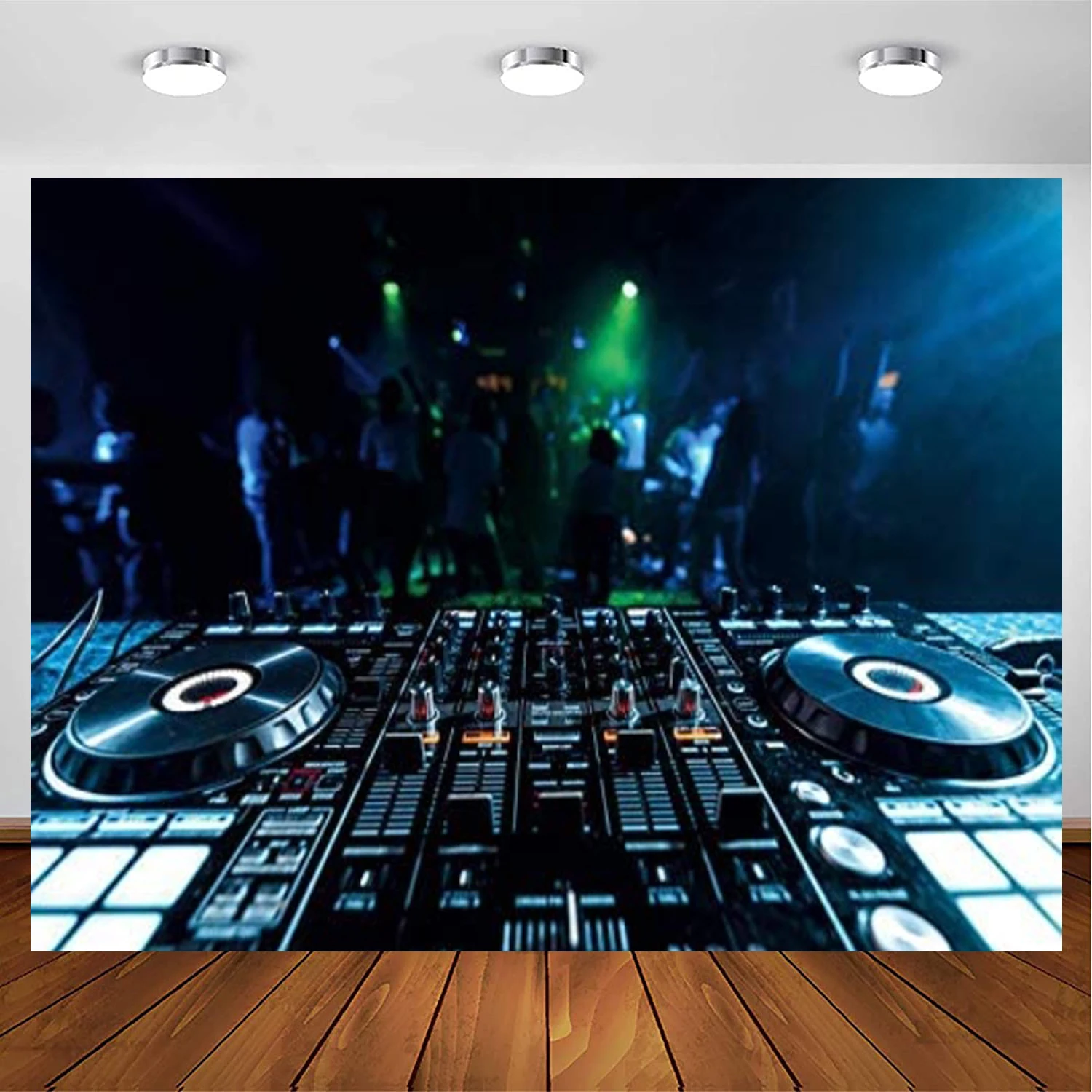 

Rock Stage Photography Backdrop Music Party Wall Art Decorations DJ Keyboard Carnival Background Fiesta Photo Backdrop Curtains