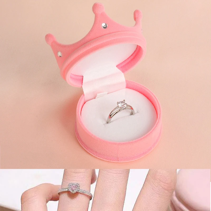 

Crown Velvet Ring Display Jewelry Box Necklace Ring Case Storage Container Holder for Jewelry Display