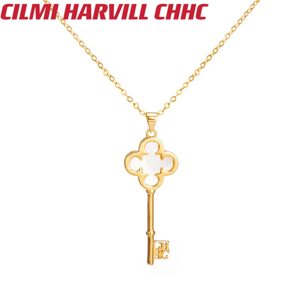 

Женское Ожерелье CILMI Harvest ill CHHC с брелоком в виде четырехлистного клевера, металлическая цепочка, прочная Подарочная коробка, регулируемая длина