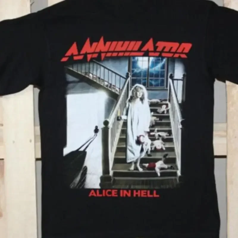 Фото Футболка с коротким рукавом группы Annihilator Alice In Hell, черная, все размеры №1