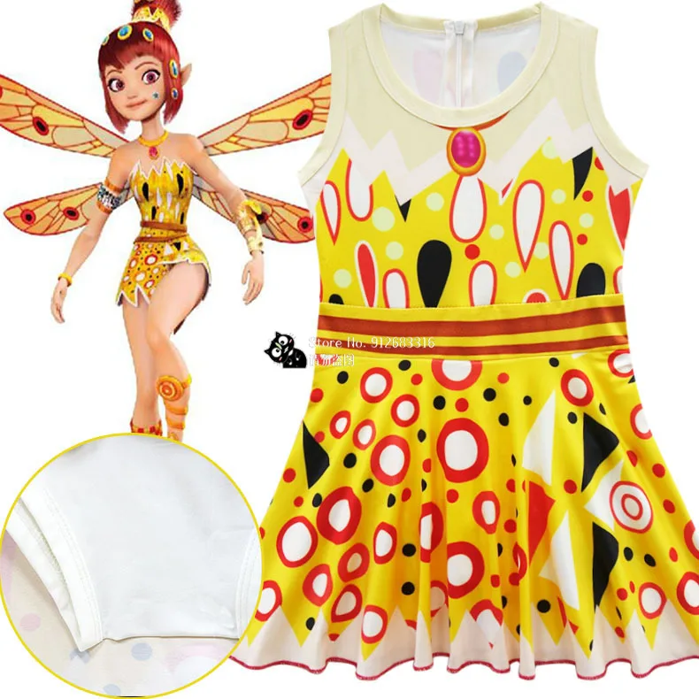 

Детское мультяшное аниме Миа Единорог принцесса для вечеринки Косплей без рукавов с круглым вырезом платье с принтом