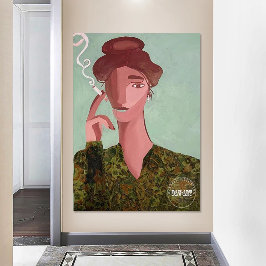 Абстрактная картина маслом на льняном холсте