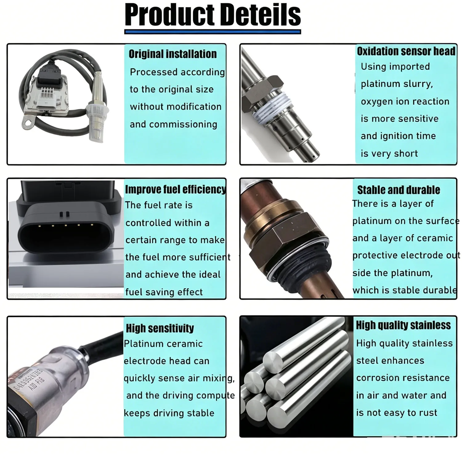Фото Новый датчик NOX (датчик оксида азота) 9821120980 A2C12511200 для Citroen C3 C4 5008 Peugeot 208 308 1.6 2.0 HDi BlueHDi Di №5