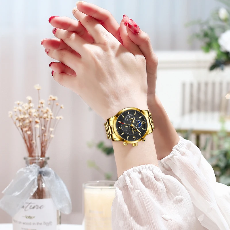 Women Watch LIGE Fashion Luxury Gold Watch For Women Casual Waterproof Quartz Ladies Stainless Steel Watch Relogio Feminino+BOX