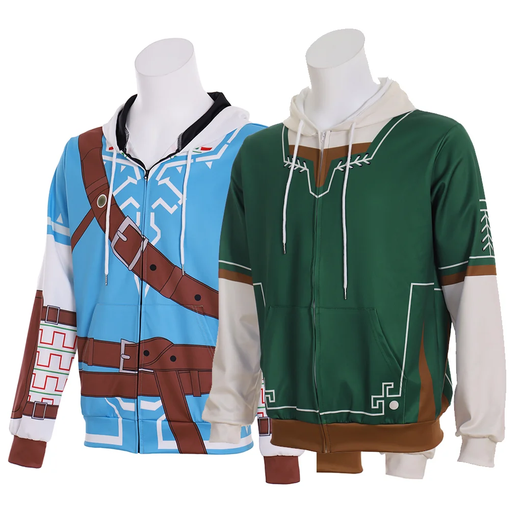 Игра LinK Косплей Герой света Толстовка Мужская куртка на молнии Костюмы Хэллоуин
