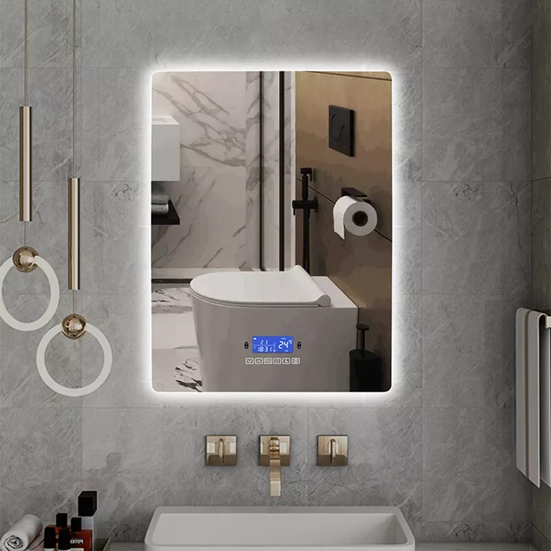 

Vertical Rectangular Dimmable LED Smart Wall Mounted With Body Induction,Anti-Fog,Bluetooth,Backlit Light Bathroom Vanity Mirror