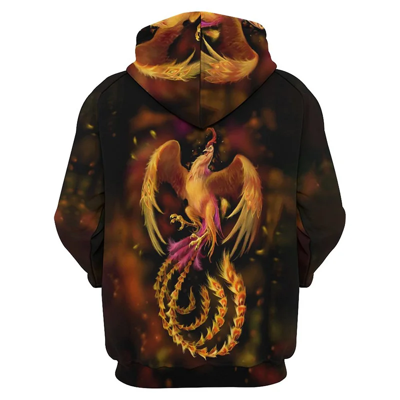 

Phoenix Bird Hoodie Men Clothing 3D Golden Pheasant Printed New in Hoodies Women Harajuku Fashion Tops y2k Pullover Hooded Hoody