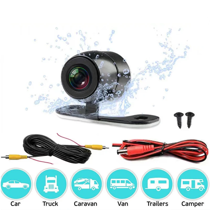 

Car Reverse Camera HD Night Vision Wide Angle Rear View Parking Camera Waterproof CCD LED Auto Backup Monitor Color Image