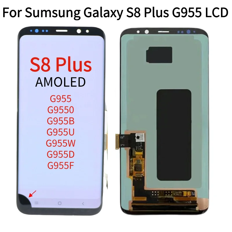 Фото ORI AMOLED для Samsung S8 Plus SM-G955, дисплей с сенсорным экраном, дигитайзер в сборе, полностью протестирован, готов к замене №1