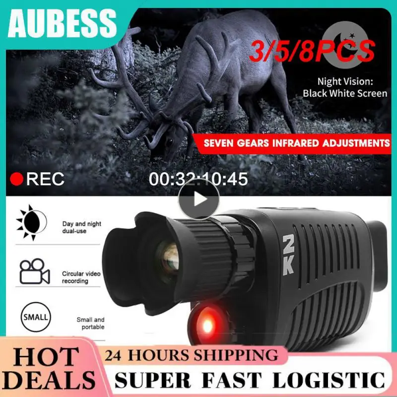

3/5/8PCS Full Function Monocular Camera Clear At Night Use Monocular Camera Nigit-sion Goggles 1080p Infrared Night