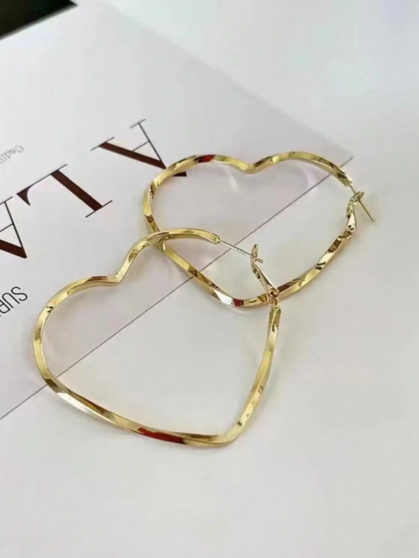 1 пара модных серег в форме сердца элегантный повседневный стиль для женщин