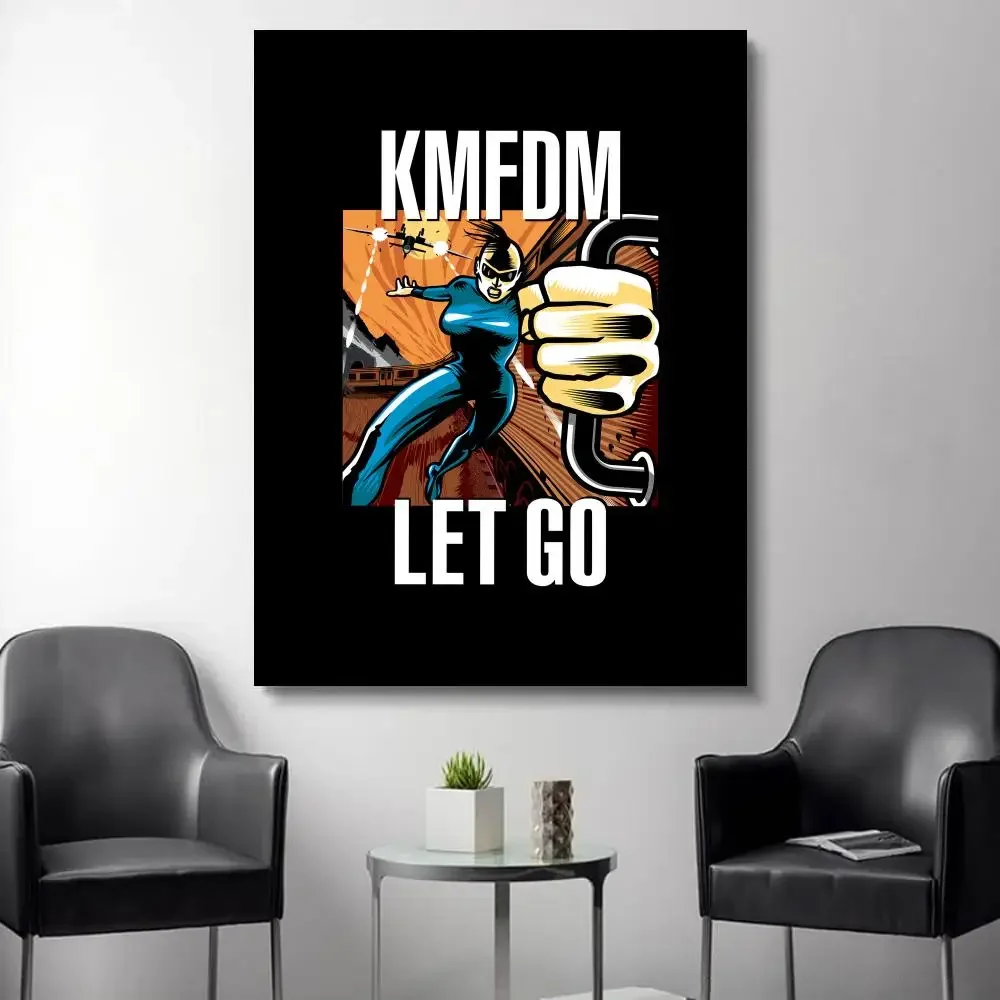 Фото Забавный постер группы K-Kmfdm, настенный декор, наклейка для гостиной, спальни, офиса, прихожей, бара, домашнего декора, идея для подарка №5