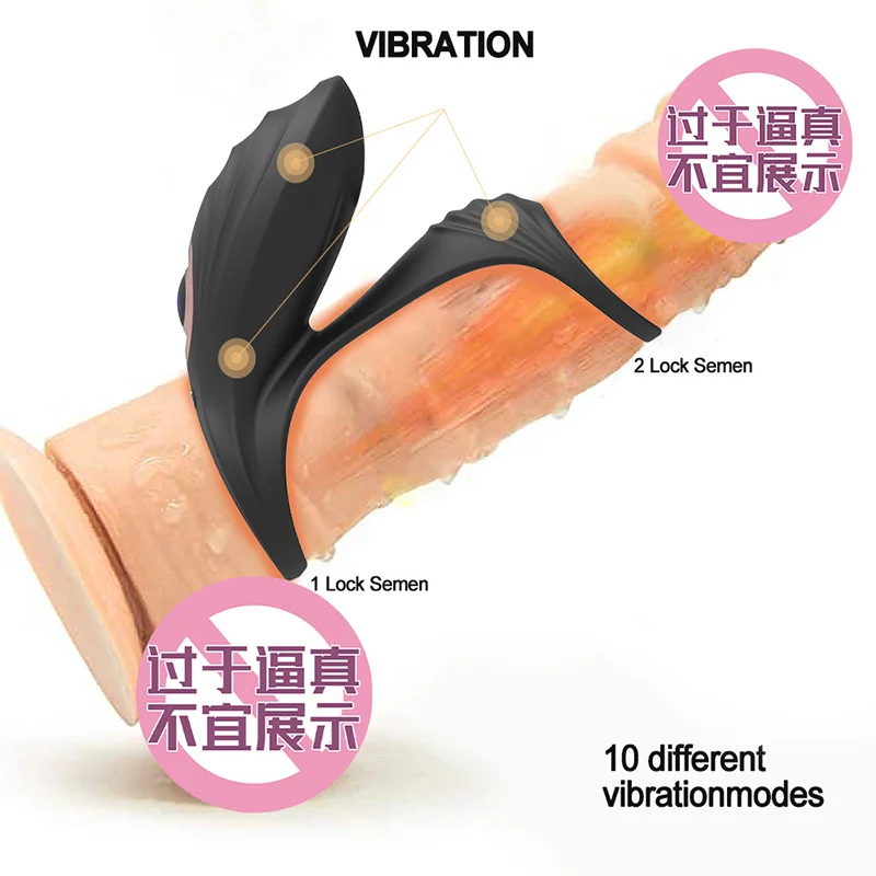 

Vibrating Penis Ring with Remote Control for Men Couples Dual Cock Ring Delay Ejaculation Cockring Clit Stimulator Sex Toys
