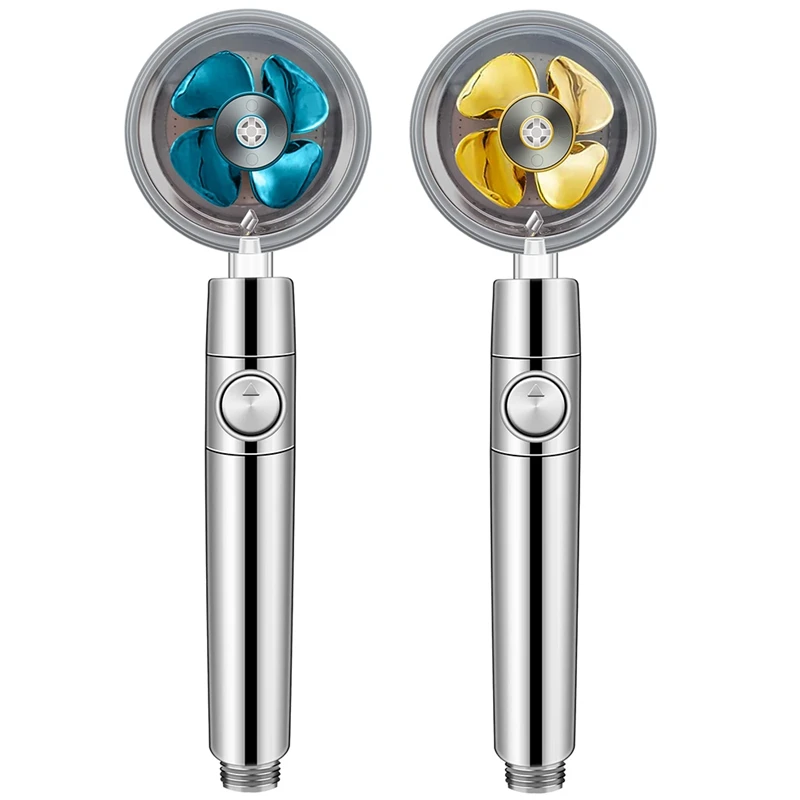

Handheld Power Shower Head,Vortex Shower Head With Filter And Pause Switch,Removable Propeller Shower Head