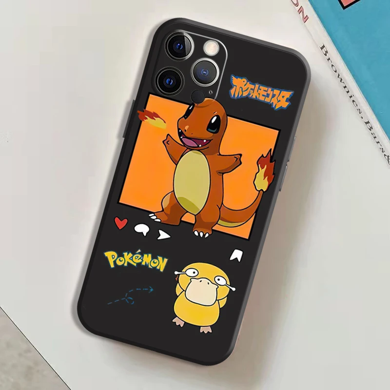 pokémon japanese anime phone case for funda iphone 11 12 13 pro max mini x xr xs se 2020 6 7 8 plus etui celular liquid silicon free global shipp