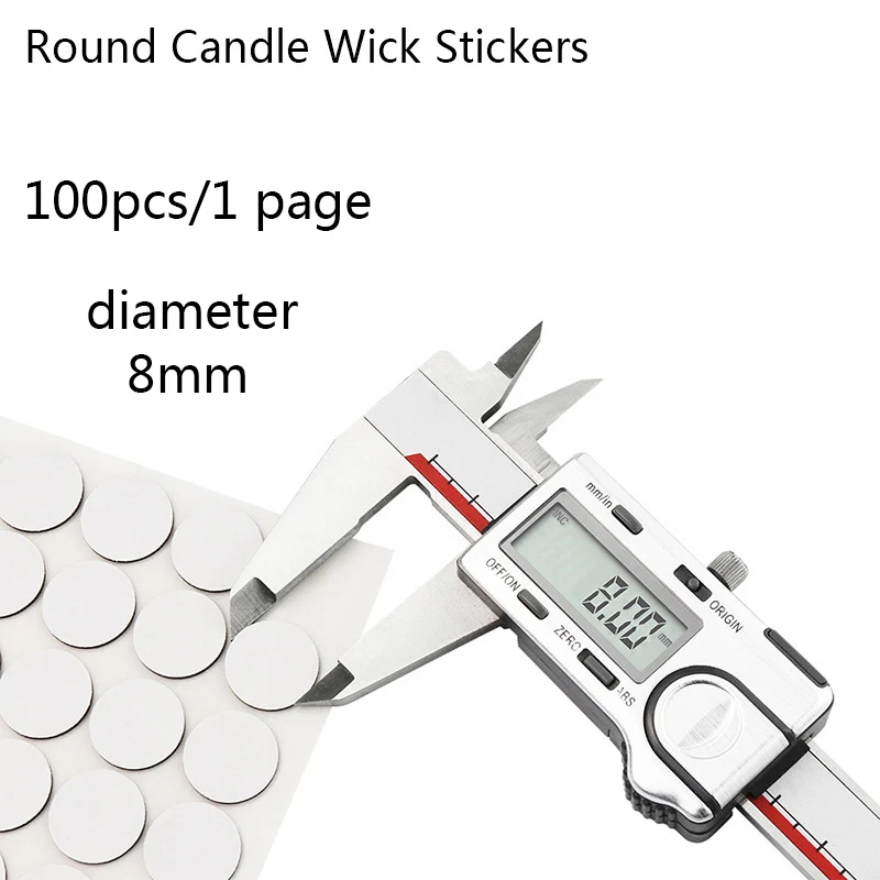 

200 шт. 10 мм фитиль для свечей наклейка для изготовления свечей термостойкая Двусторонняя наклейка s для воска фиксированная свеча сделай сам