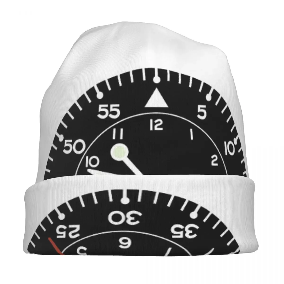 Seiko Aviation Flieger Watch Face Теплая вязаная шапка в стиле хип-хоп Шапка-капот Осень-зима
