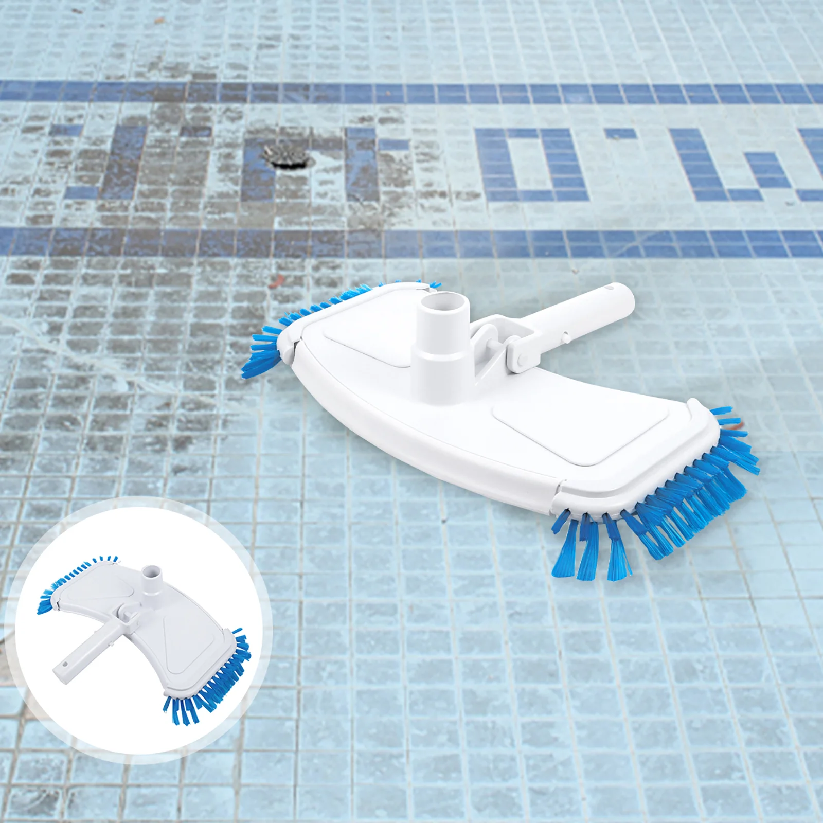 

1Pc Plastic Pool Cleaning Tool Swimming Pool Side Brushes Suction Head