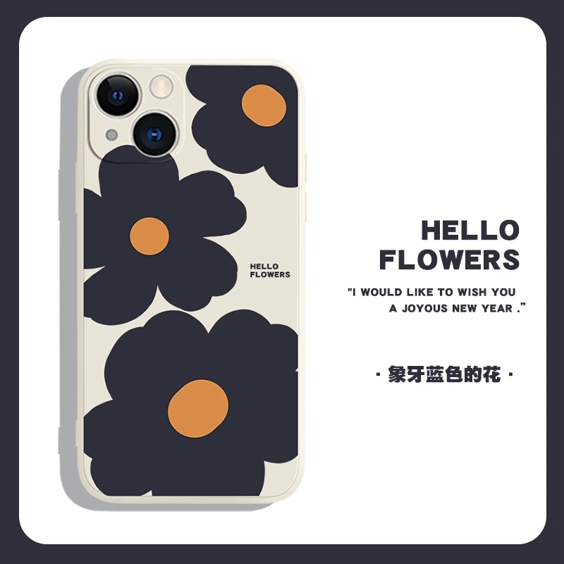 

Creative Cartoon Cute Flower Phone Case For IPhone 14Pro Max 13Plus 12 11 X XR/XS INS Style Luminous Pictorial Silicone Cover