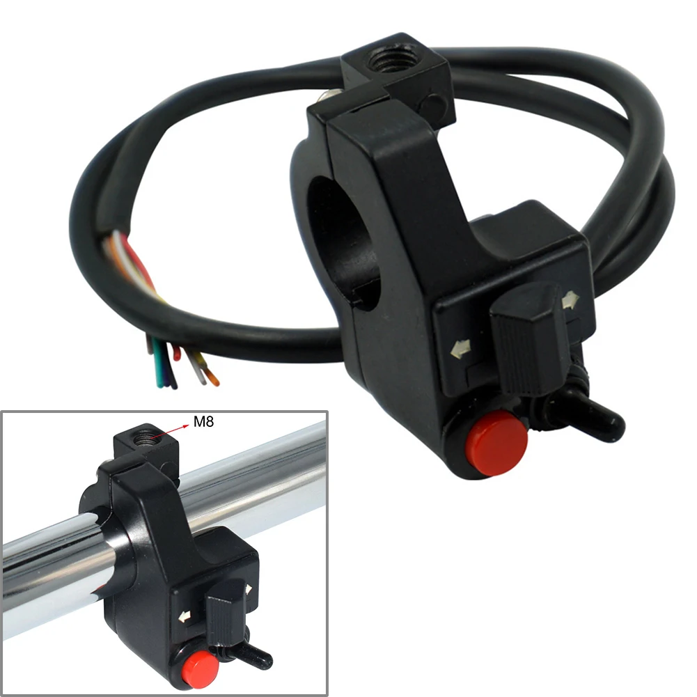 7/8" Left Motorcycle Handlebar Switch For Turn Signal Winker High/Low Beam Horn ATV Sport Dirt Electric Bike Scooters Universal