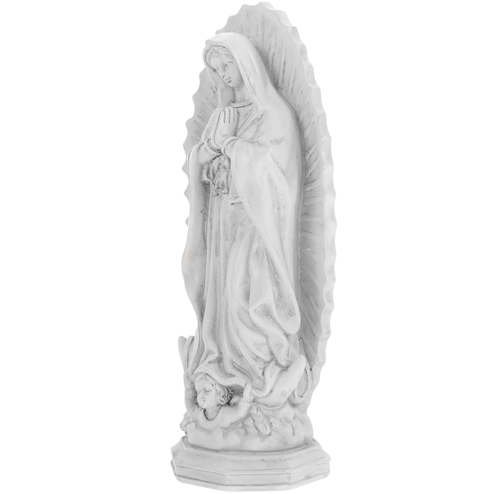 

Mary Virgin Statue Figurine Decor Resin Catholic Madonna Desktop Garden Religious Church Mother Ornament Maria Catholicism Gift
