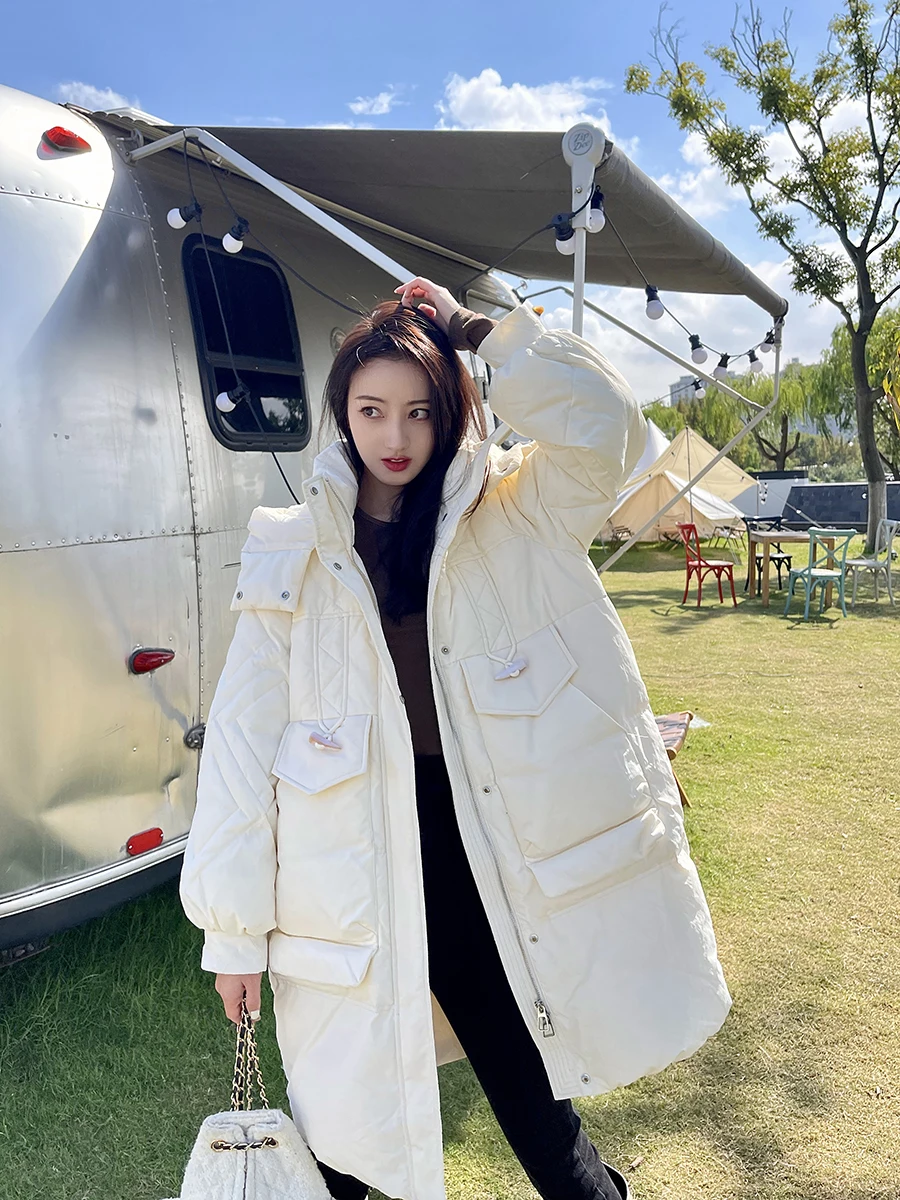 

Женский зимний пуховик с капюшоном, 90% утиного пуха