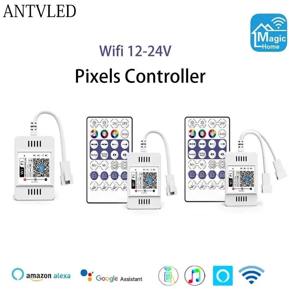 

WS2811 Magic Home WiFi RGB Pixels LED Controller Compatible Alexa/Google Home For Addressable RGB Led Strip DC12-24V