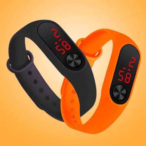 

Модные спортивные цифровые светодиодные часы для мальчиков, девочек, детей, студентов, новые мужские и женские рекламные пластиковые наруж...