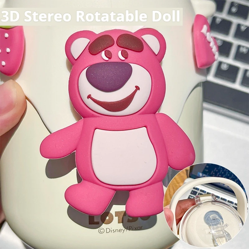 700 мл изолированная чашка с клубничным медведем мультяшная кукла соломенная