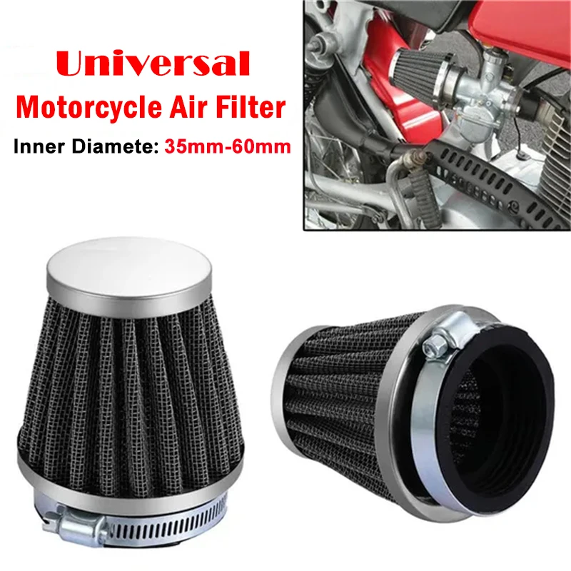 

1/4pcs Universal Motorcycle Air Intake Modified Kit Black Air Intake Filter Kit