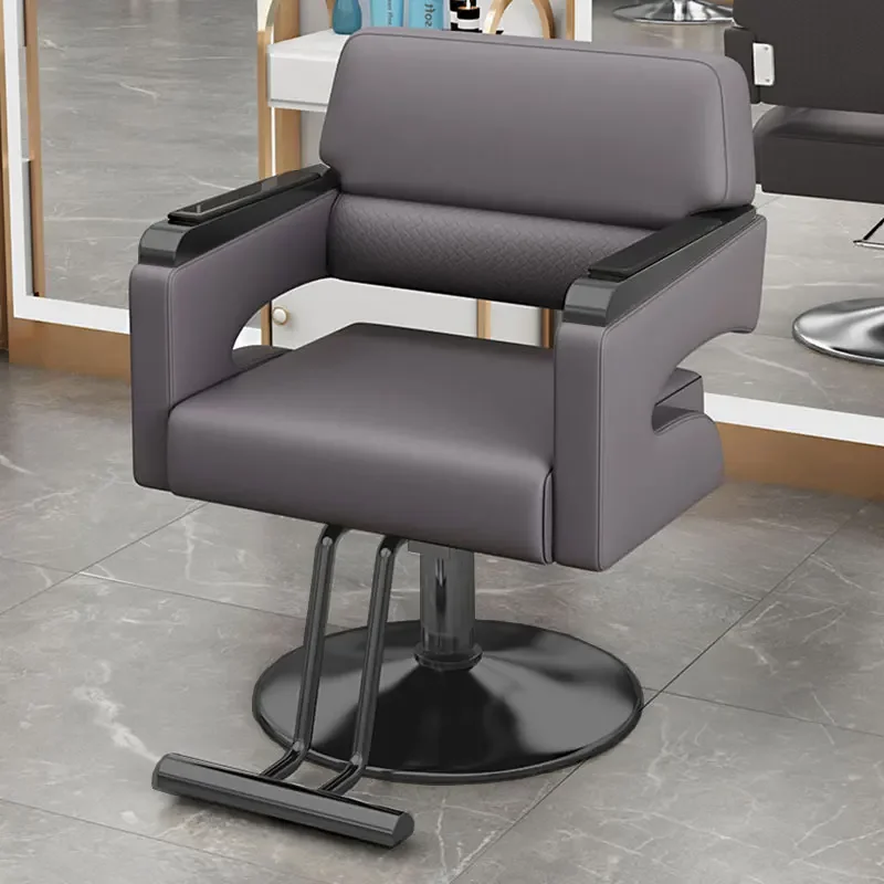 Вращающийся парикмахерский стул салонный шарнирный гидравлический кожаный