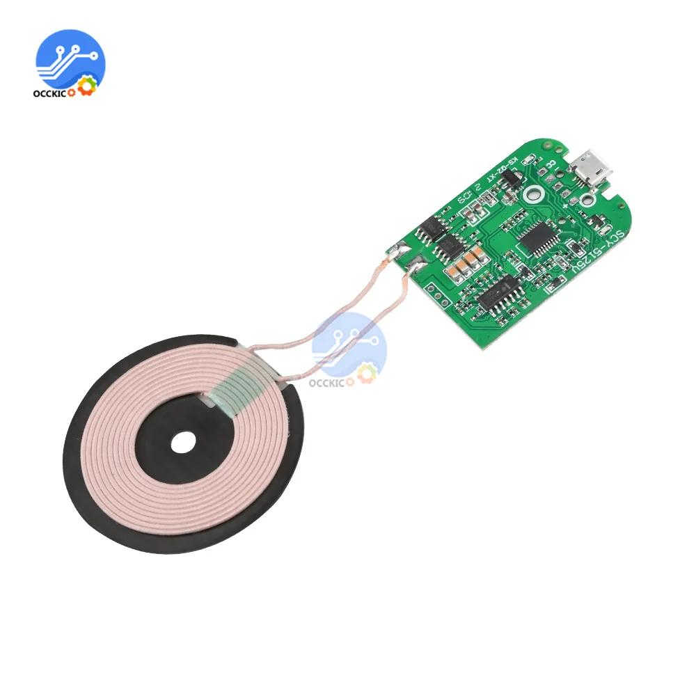 MICRO-USB TYPE-C 5V 9V 5W 10W 15W Быстрая Зарядка Qi беспроводной модуль передатчика зарядного
