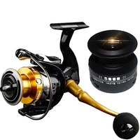 2022 new high quality 141 bb double spool fishing reel high speed metal spinning reel carp fishing reels with free spare spool