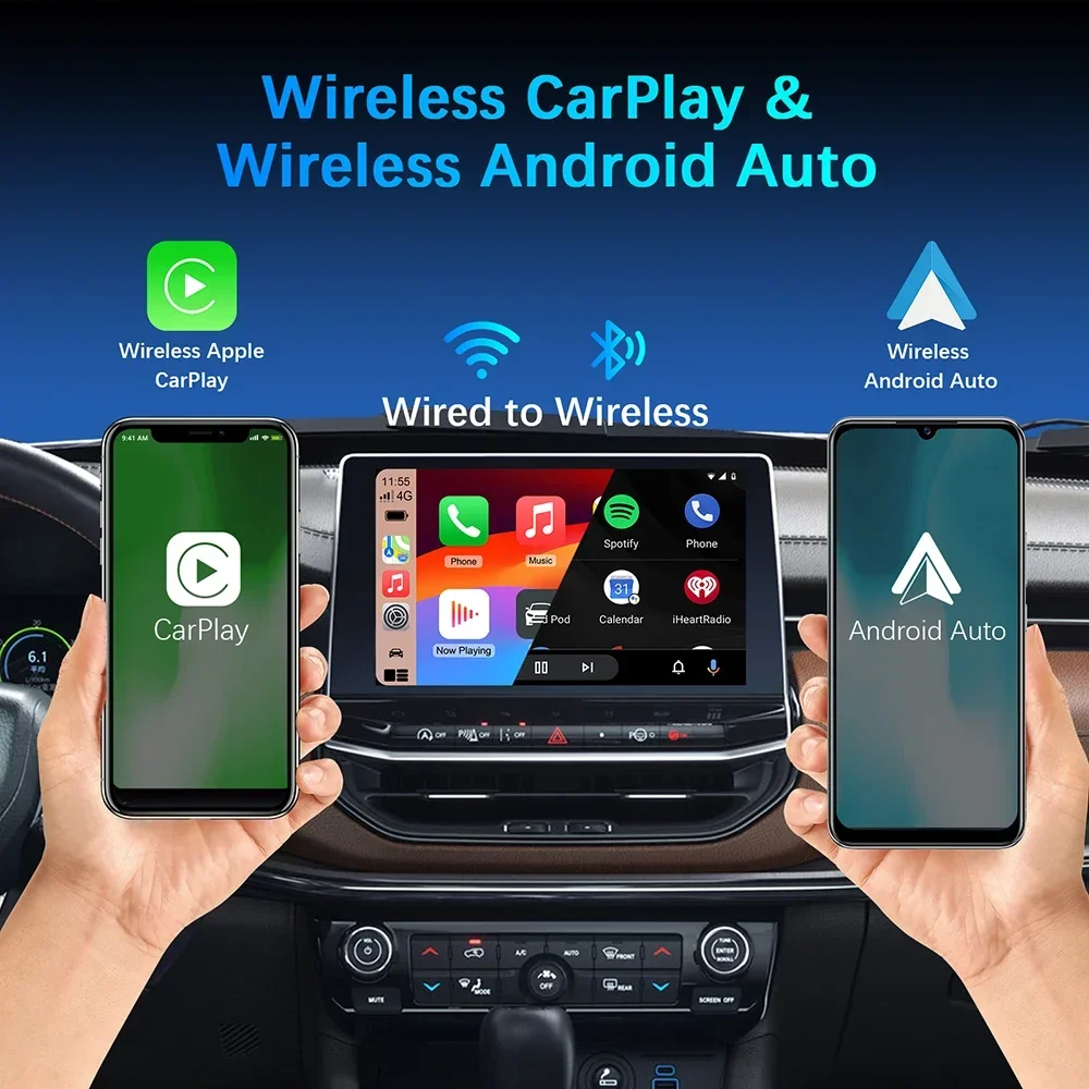 2 в 1 беспроводной адаптер Carplay для Android Авто Smart Box Plug and Play Volkswagen Toyota Peugeot Volvo Kia