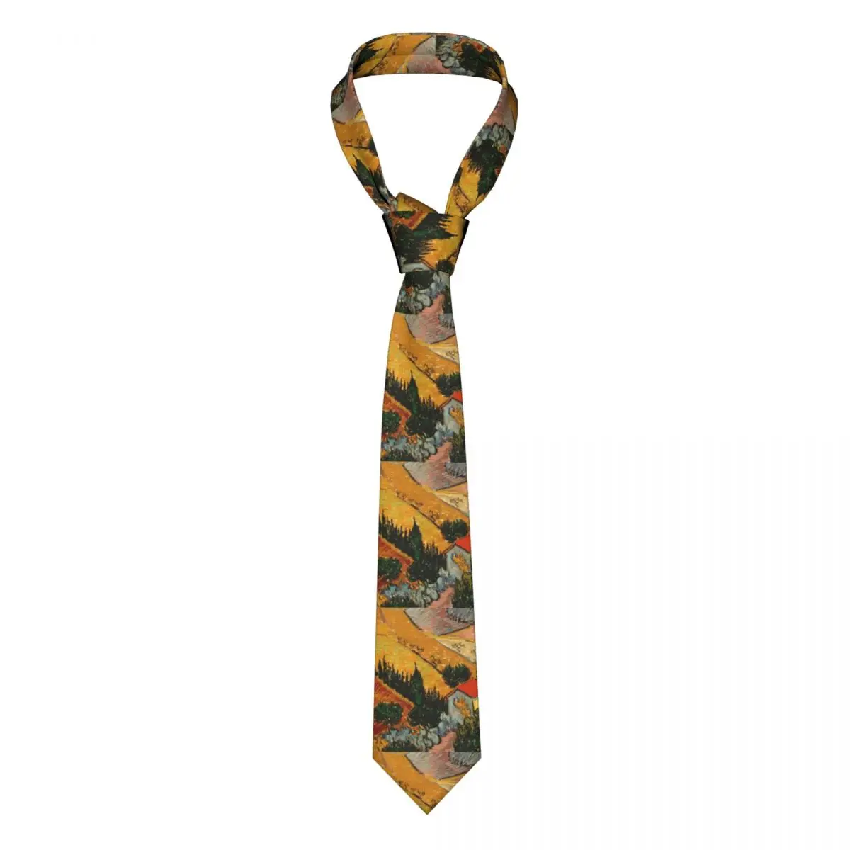 

Vincent Van Gogh Tie Landscape With House Office Polyester Silk Neck Ties For Men Gift Shirt Pattern Cravat