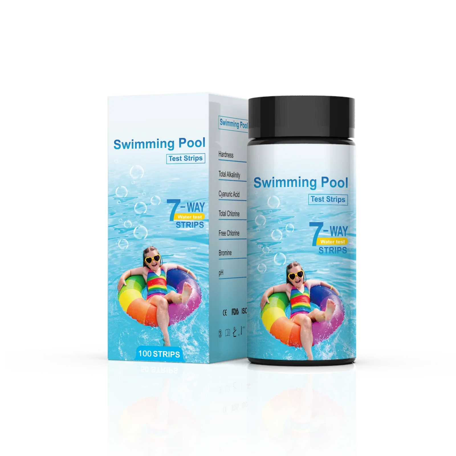 7-полосные тест-полоски для воды комплект тестирования в бассейне с 7 параметрами