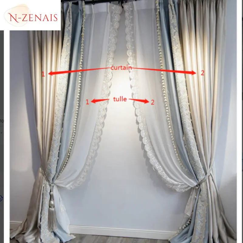 Европейские Роскошные затемняющие шторы для гостиной столовой спальни