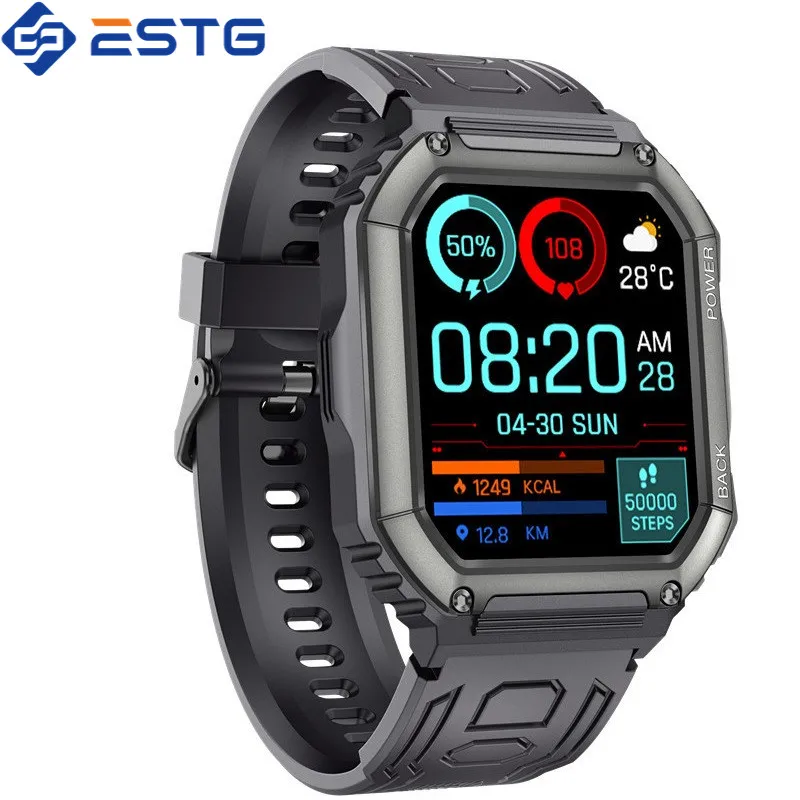 

Smart Watch KR06 Men 1.8inch IPS HD Outdoor GPS Sports Track Bluetooth Call Music Play Weather Stopwatch Heart RateSmartwatch