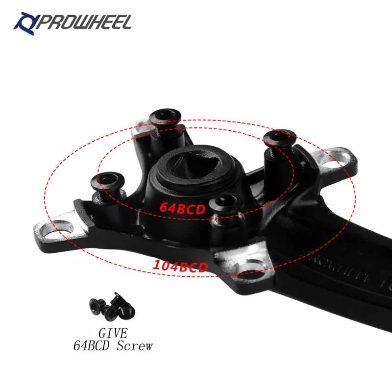 Коленчатый патрубок PROWHEEL для горного велосипеда 170/175 мм 104BCD коленчатый из