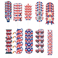 queens 70th platinums jubilee cake decorations union jack flag cake picks decorations london bus taxi shapes patriotic party