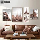 Винтажный настенный архитектурный постер с изображением Эйфелевой башни, церковная Художественная печать в римском стиле, Картина на холсте желаний, современный декор для гостиной