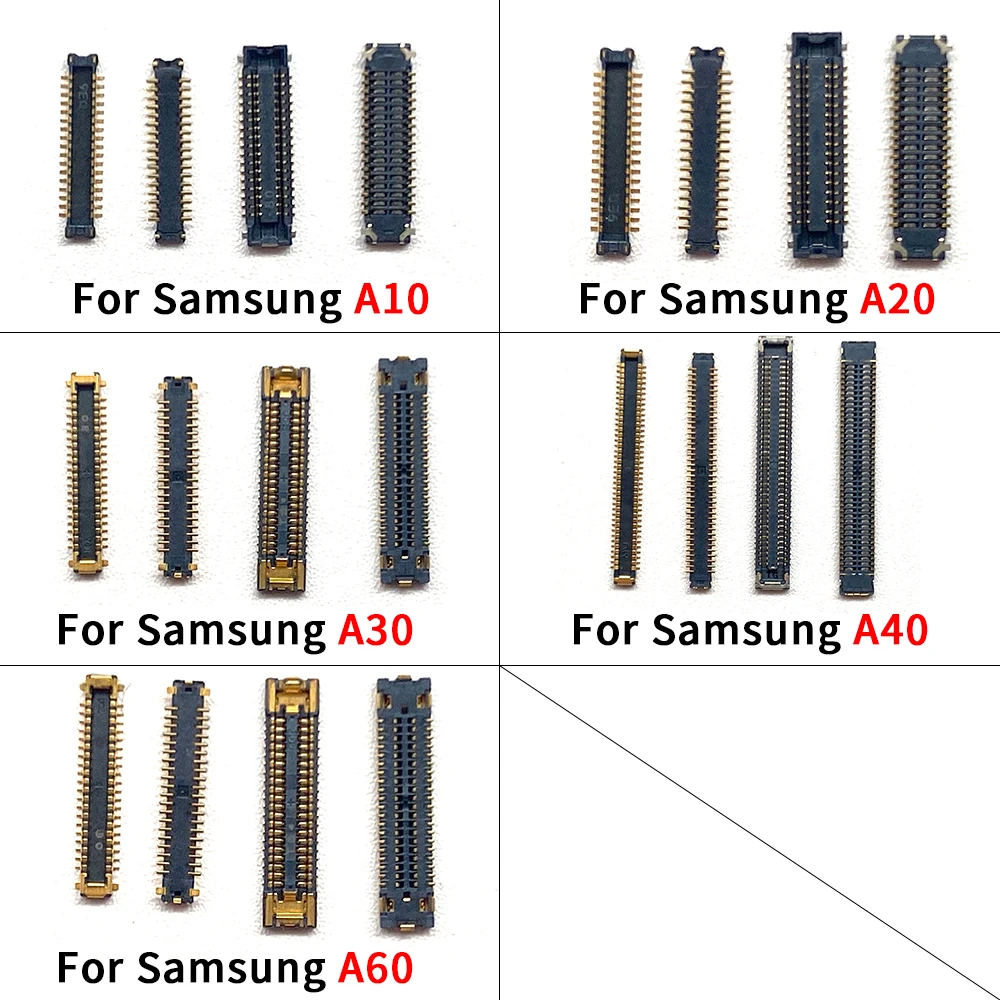 20 шт. Новый гибкий кабель FPC разъем для контакта на материнской плате Samsung A10 A20 A30 A40