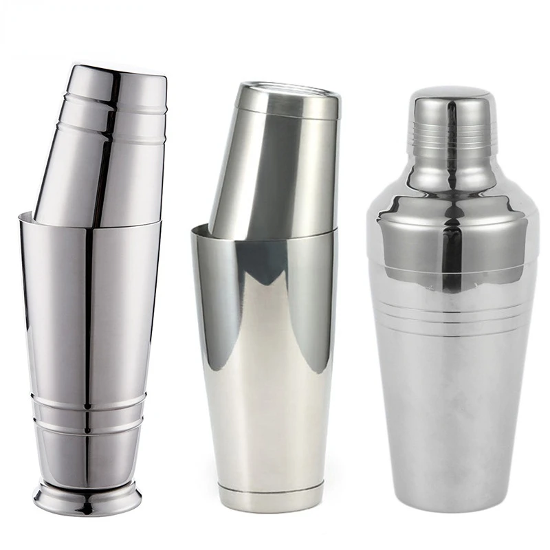 

Stainless Steel Cocktail Boston Bar Shaker: 2-piece Set: 18oz Unweighted & 28oz