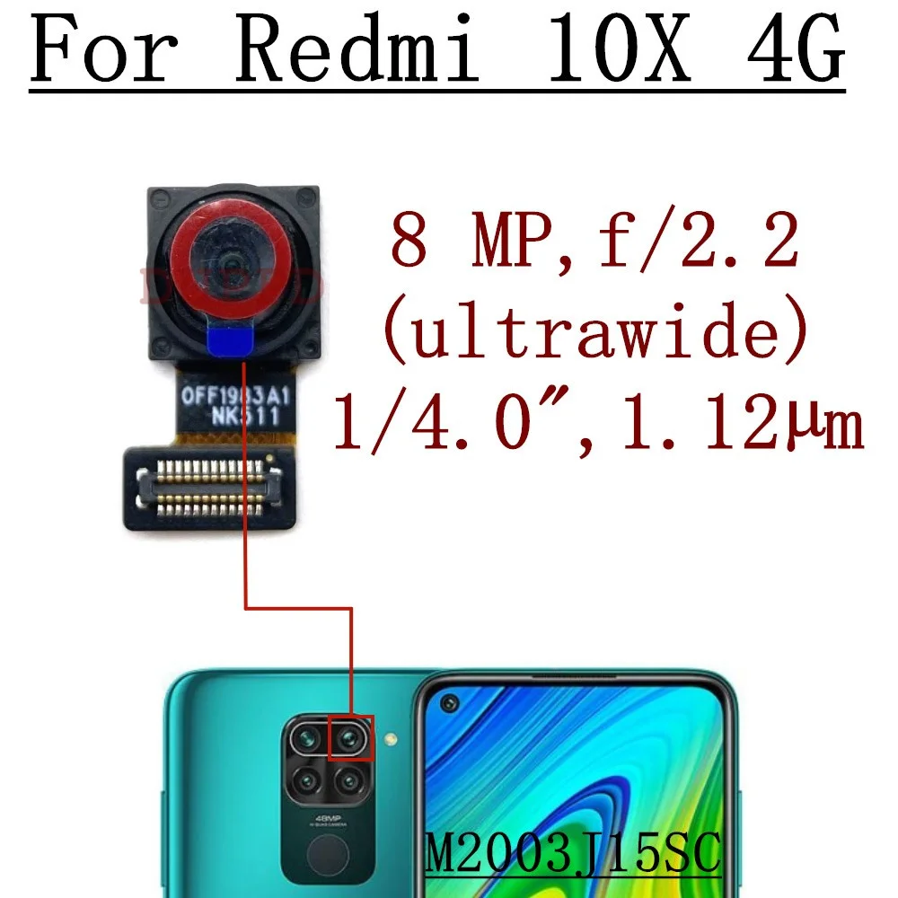 Модуль передней и задней камеры для Xiaomi Redmi 10X 4G M2003J15SC запасные части замены
