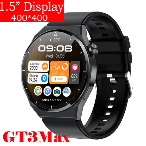 Новинка мужские Смарт-часы GT3 MAX мужские Смарт-часы Android Bluetooth звонки IP68 Водонепроницаемый фитнес-трекер артериального давления Смарт-часы 2024
