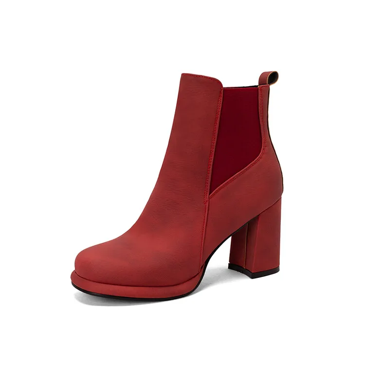 

Oversize Large size Big Size Thick heel boots boots women shoes ankle boots for women ladies boots shoes woman winter