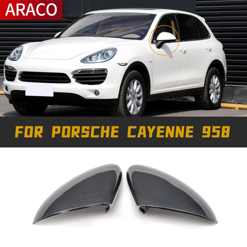 

For Porsche Cayenne 958 2011 2012 2013 2014 Rearview Mirror Covers Caps Shell Case Replace Carbon Fiber Car Side Mirror Covers
