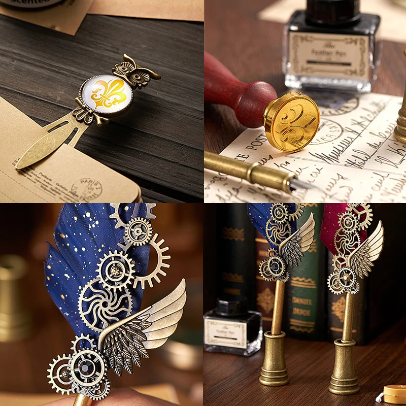 Набор машинных перьевых ручек 8 в 1 с чернилами креативная ручка для письма