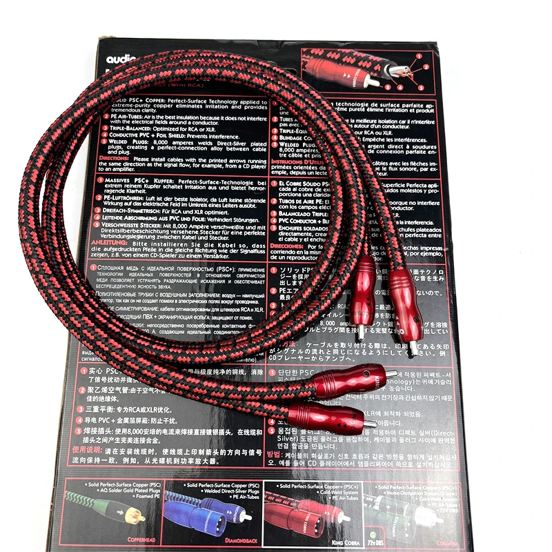 Кабель King Cobra PSC + кабель RCA HiFi Audio XLR сбалансированная линия с коробкой |