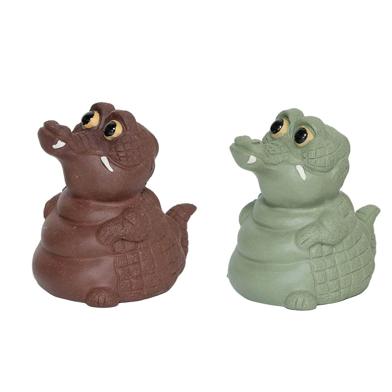 

Miniature Crocodile Figurine Animal Sculpture for Bookcase Office Table